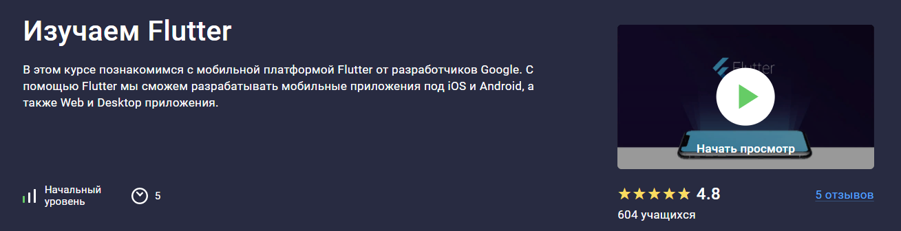 [Stepik] Константин Кокорин — Изучаем Flutter (2024)
